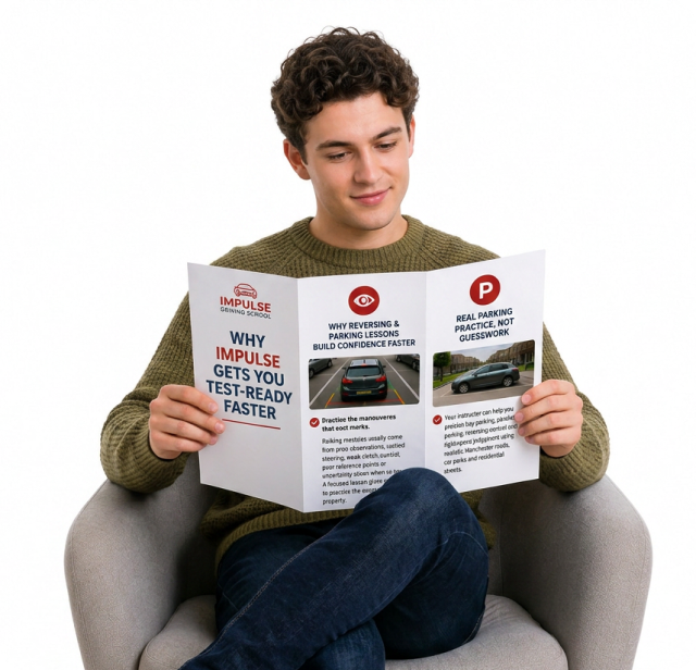 Manual driving lesson with an Impulse instructor
